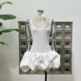 Modest Sheath Square Neck Tight Short White Formal Homecoming Dress Short 18th Birthday Outfits Graduation Dress Cocktail Dresses HZ1121