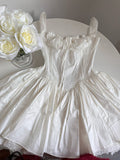 Simple A line Square Neck White Short Homecoming Dress Summer Hoco Dresses Mini Cocktail Dress HZ1121