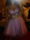 Cute Ball Gown Sweetheart Pink Tulle Formal Homecoming Dresses 8th Grad Dance Graduation Dress Short Hoco Dresses HZ1121