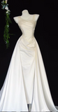 Elegant Sheath Long Prom Dress Spaghetti Strap Satin Formal Evening Dress HZ1121