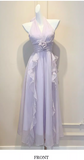 Sweet V-neck Sheath Long Evening Dresses Chiffon Ruffles Backless Party Dresses Purple Birthday Dresses HZ1121