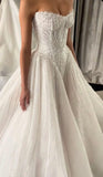 Pretty Wedding Dress Ball Gown Sweetheart White Sequin Long Wedding Dresses Bridal Gowns HZ1121